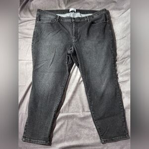 Lane Bryant‎ Signature Fit Mid Rise Skinny Black Jeans Plus Size 26P EUC